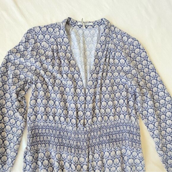 Scotch & Soda Maison Womens Romper Longsleeve Floral Wide Leg Vneck Resort M - Picture 3 of 5